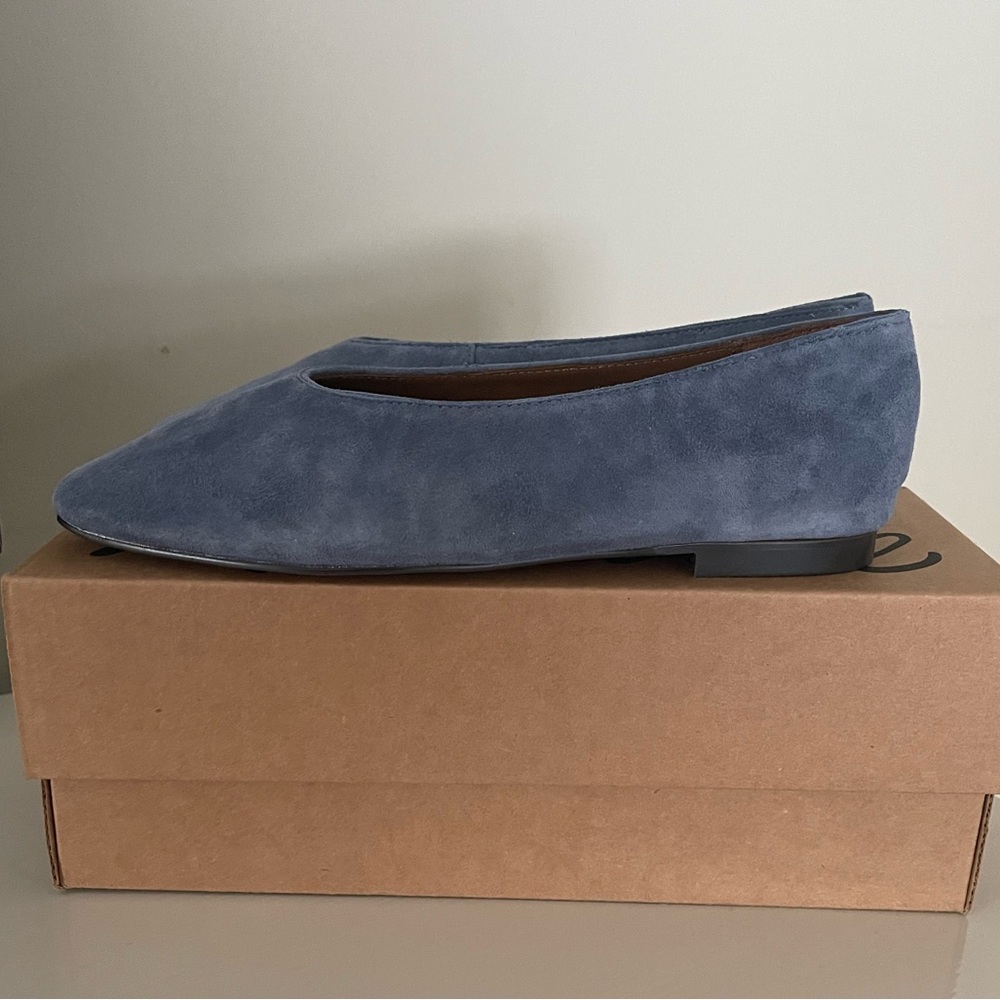 Madewell The Mylie Ballet Flat in Balsalt Blue Suede - Picture 4 of 8